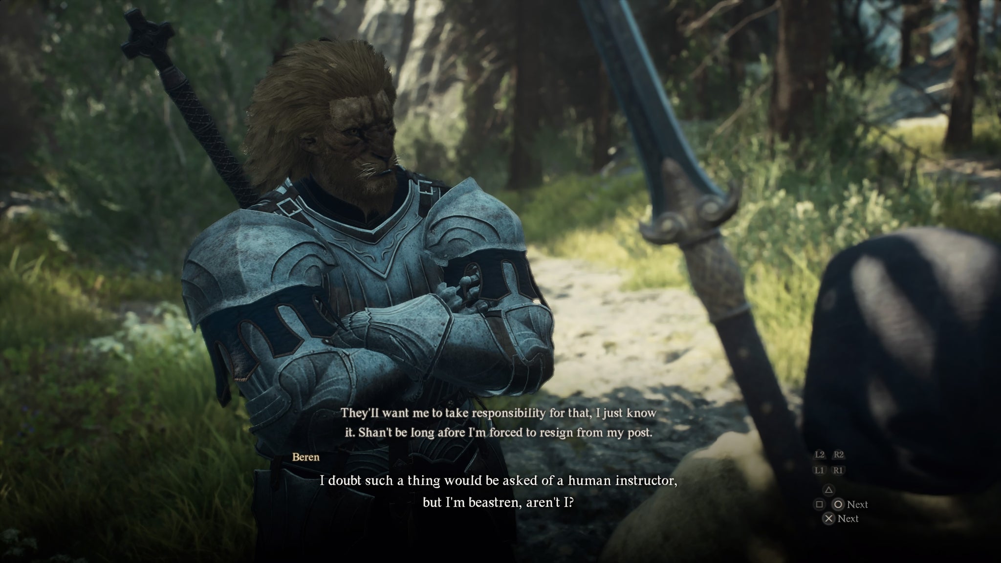 Beren talking to the Arisen during the Claw them into shape quest in Dragon's Dogma 2. - 4