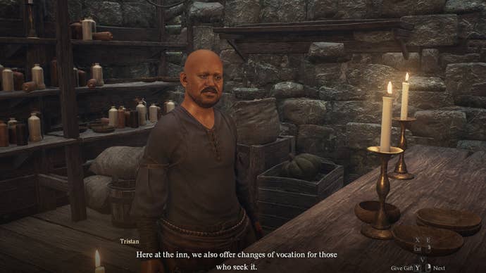 Screenshot of an innkeeper in Dragon’s Dogma 2.