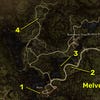 Dragon’s Dogma 2 map locations of all Wakestone Shards near Melve.