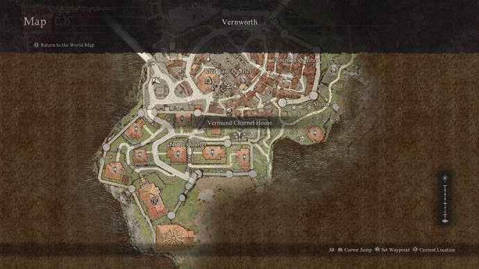 Dragon's Dogma 2 morgue location on map