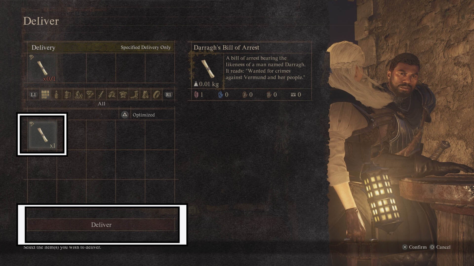 dragons dogma 2 nameless village deliver bill of arrest to brant