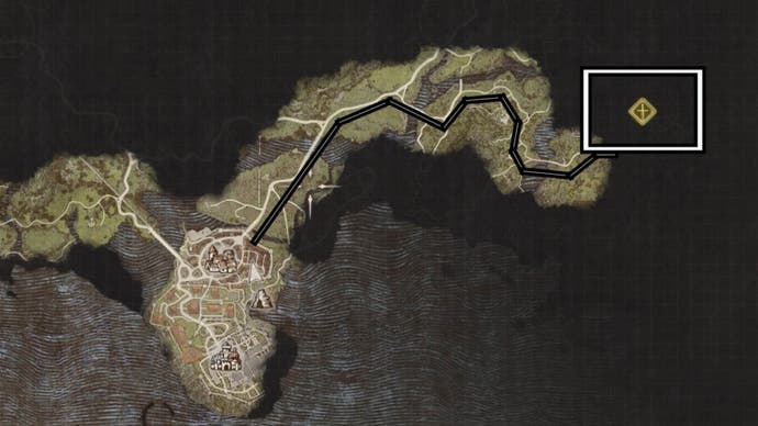 dragons dogma 2 nameless village map location and path