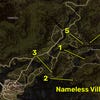 Dragon's Dogma 2 map locations of all Wakestone Shards near the Nameless Village.