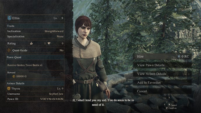 Screenshot of a Pawn quest in Dragon's Dogma 2.