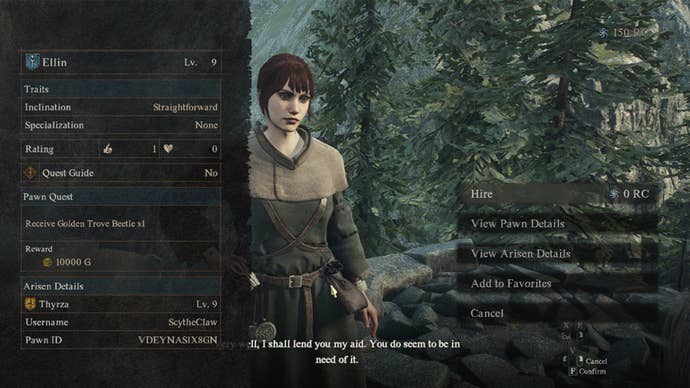 Screenshot of a Pawn quest in Dragon’s Dogma 2.