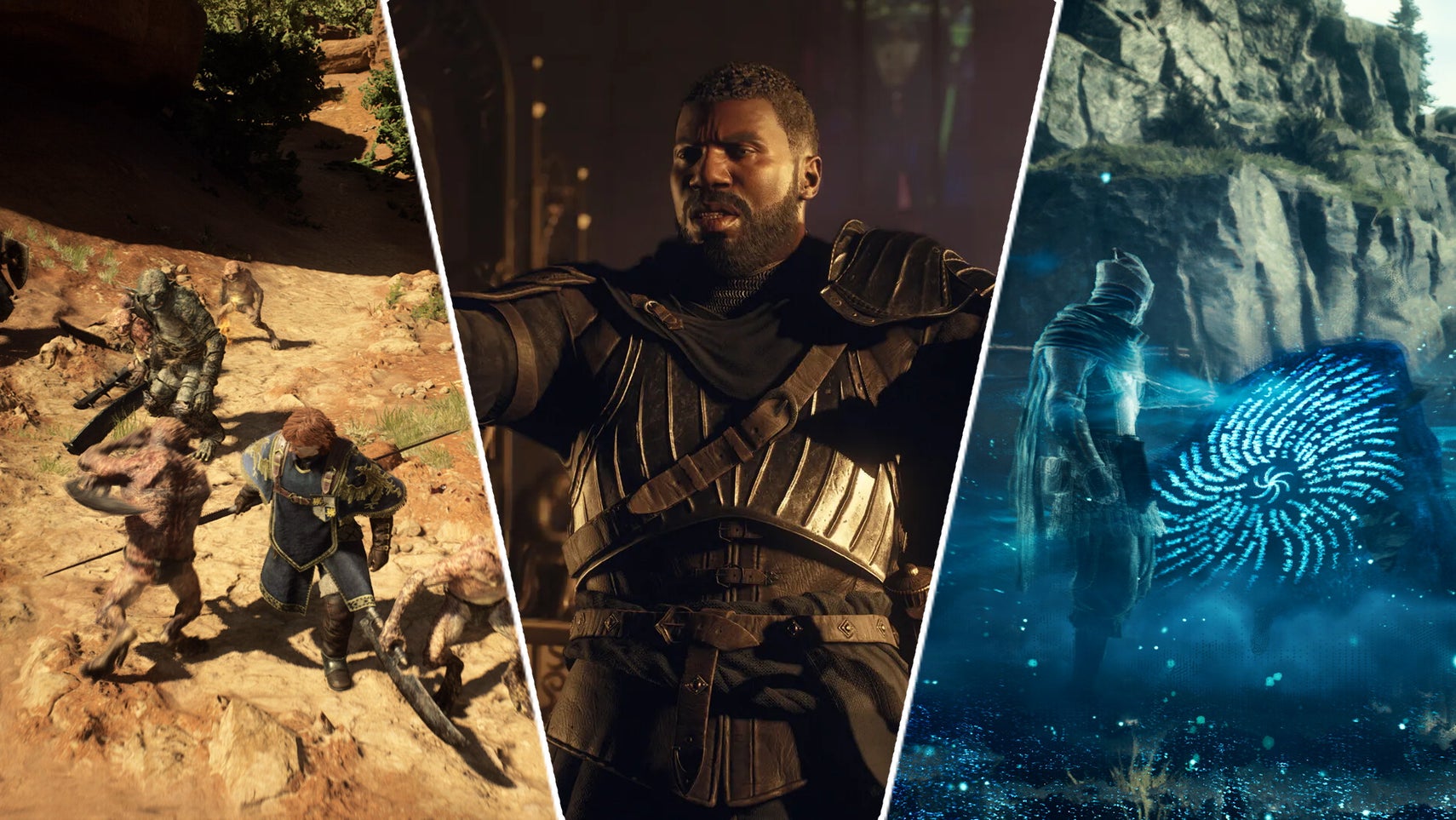 Some characters various doing things in Dragon's Dogma 2. - 1