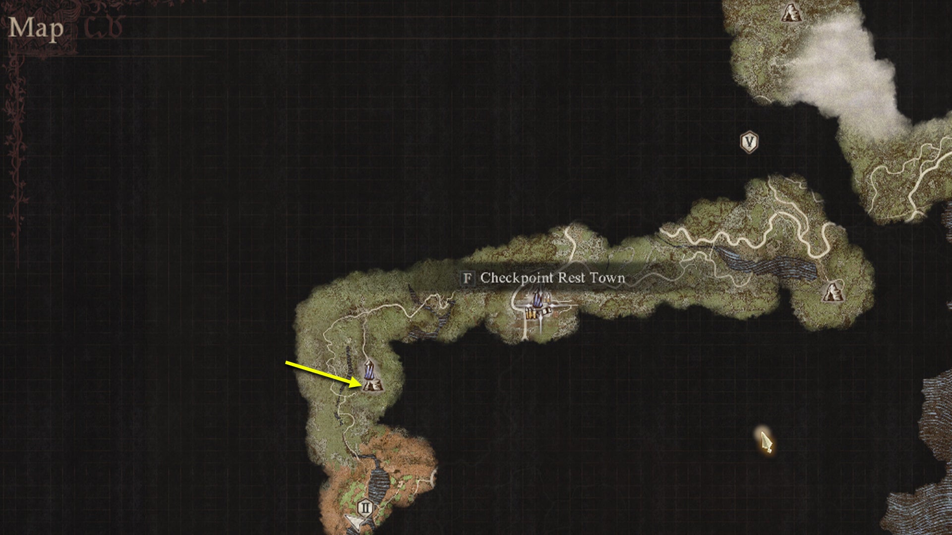 Screenshot of the Sphinx's second map location in Dragon's Dogma 2. - 12