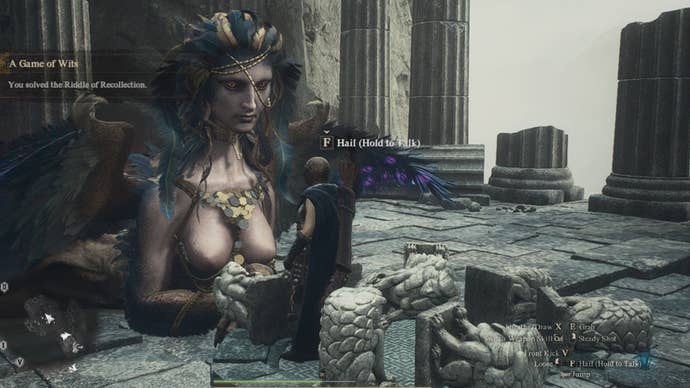 Screenshot of the Riddle of Recollection in Dragon’s Dogma 2.