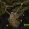 Dragon's Dogma 2 map locations of all Wakestone Shards near Vernworth.