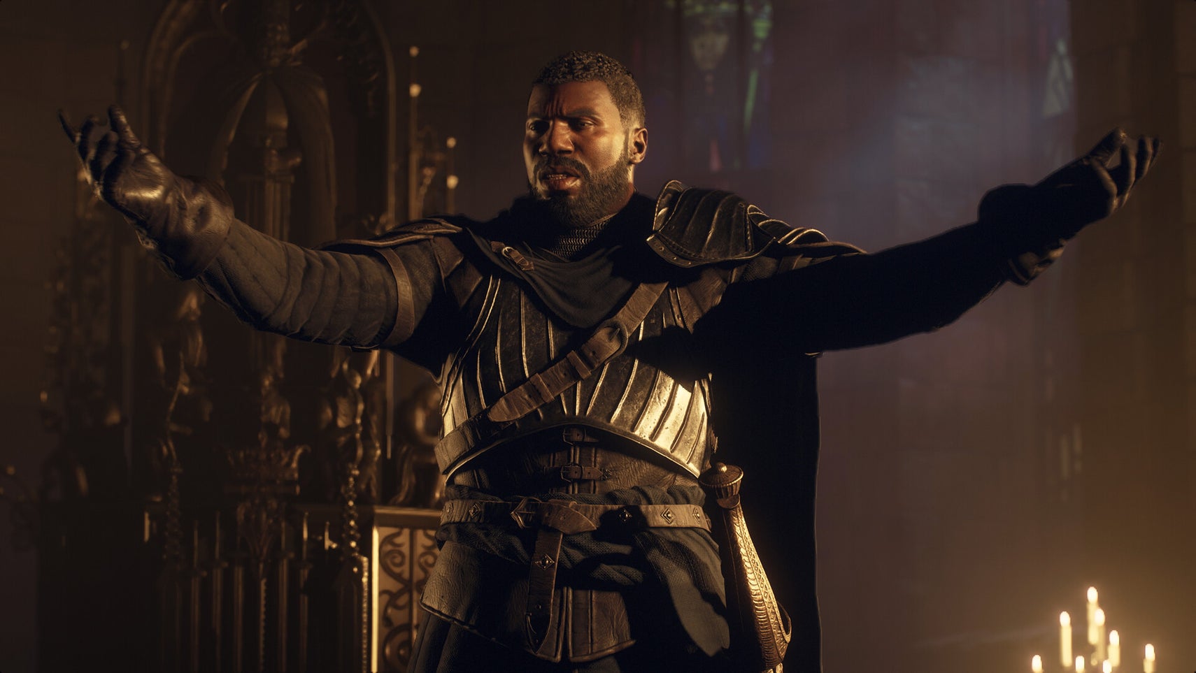 A character in Dragon's Dogma 2 looking mildly perturbed. - 1