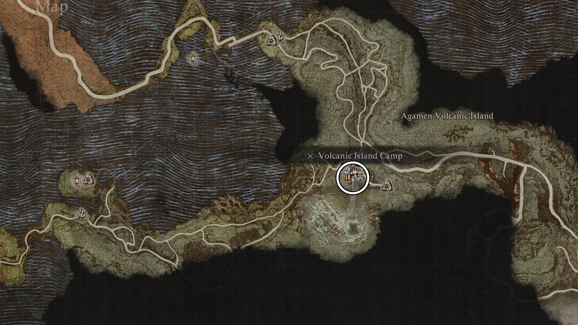 Escort your new friend to the Volcanic Island Camp