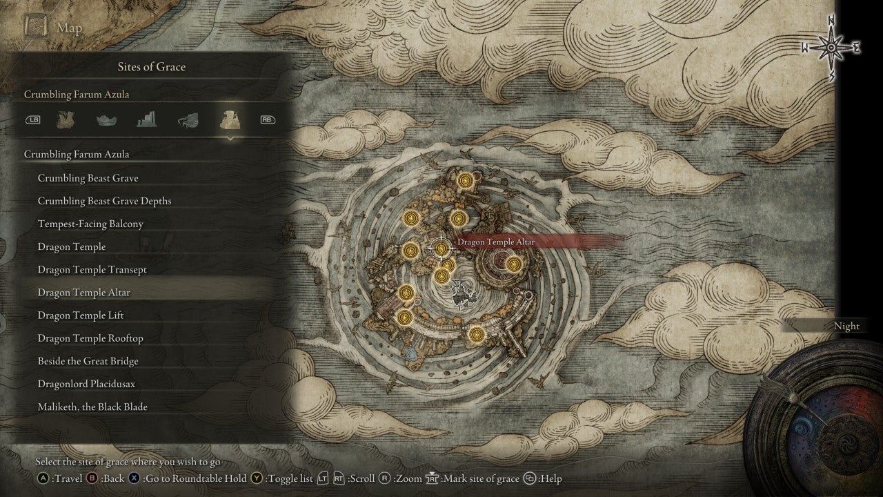 Dragon Temple Altar Grace in Elden Ring