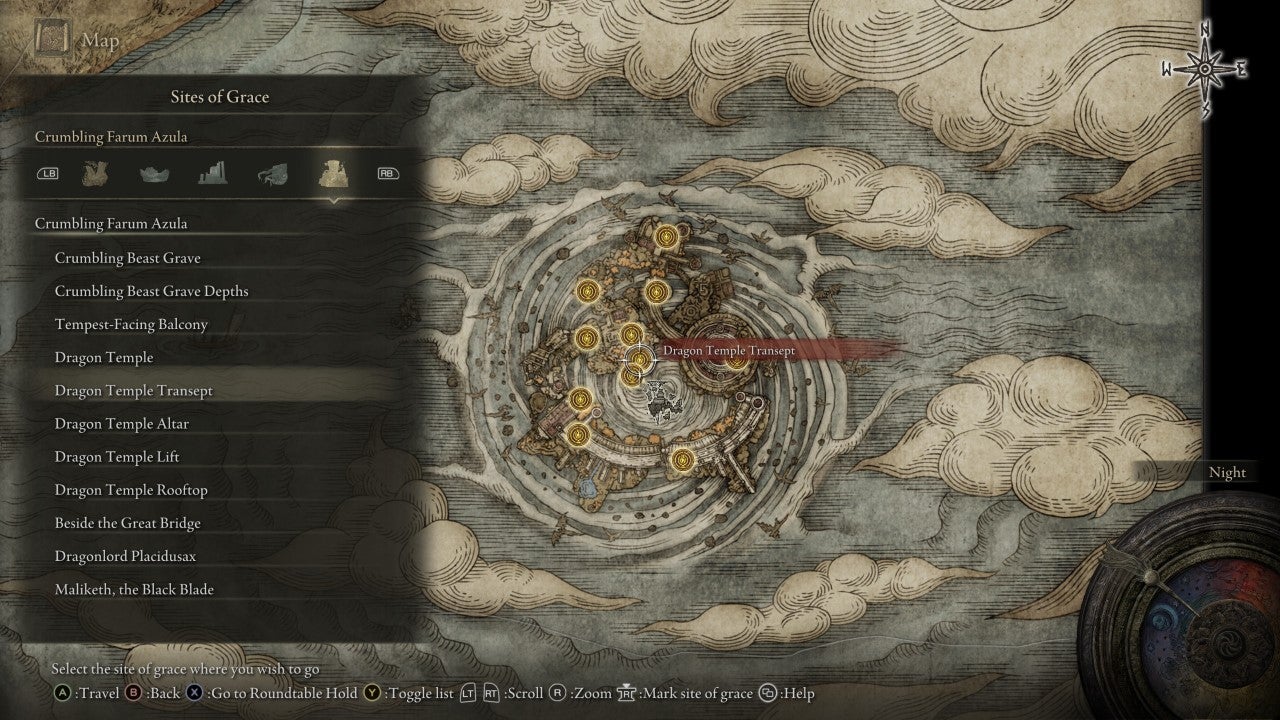 Dragon Temple Transept Grace in Elden Ring