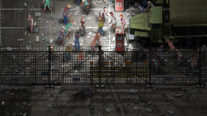 Some zombies at night in Dread Dawn.