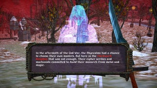 A ghost "welcomes" the player to the Clockwork Kingdom.