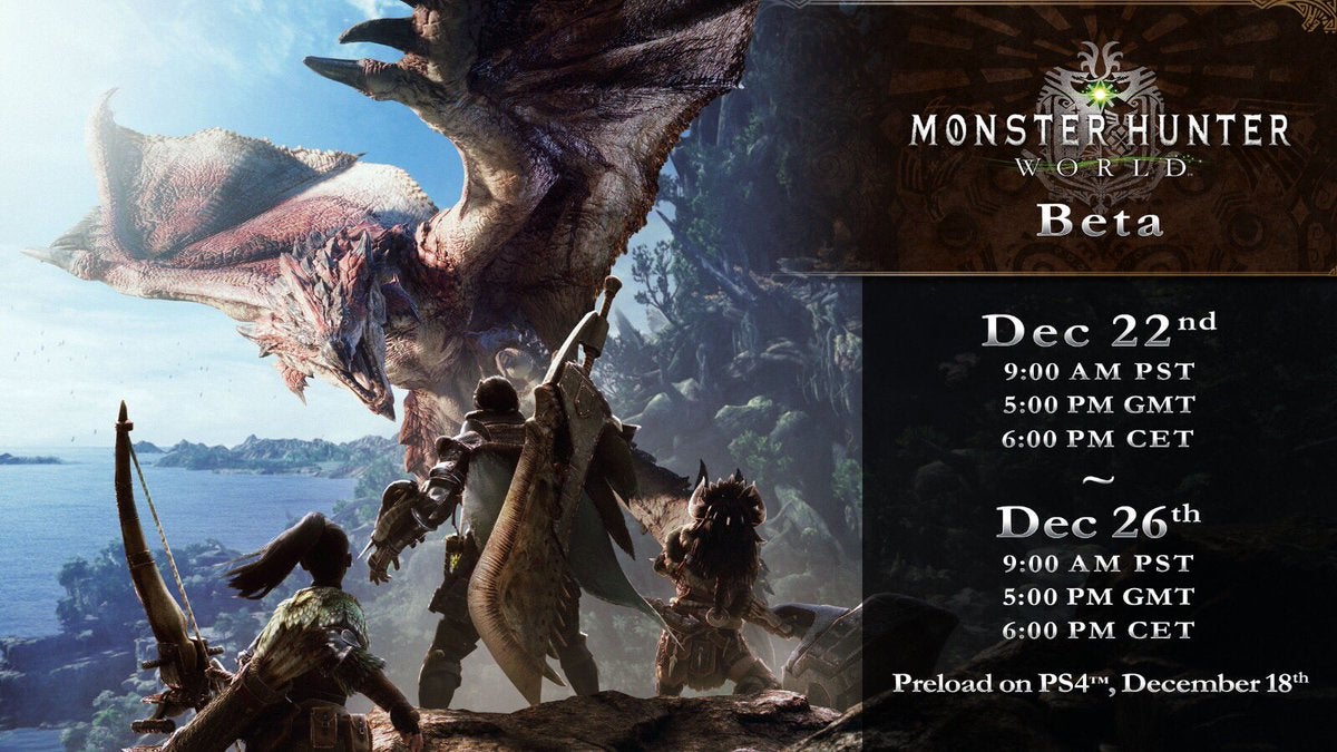 There s a second Monster Hunter World PS4 beta this week