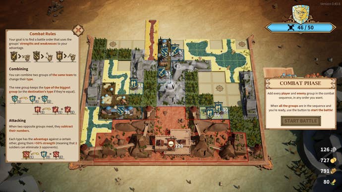 The subordinate looks astatine a brag map, with a reddish fortress successful the southbound and galore stream lands placed.