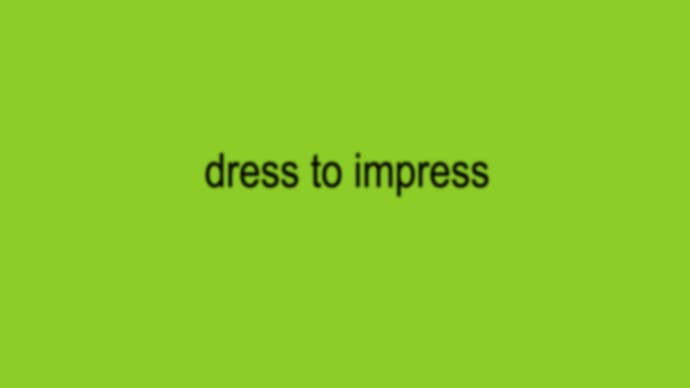 Dress to Impress is shown in the style of Charli XCX’s album cover, BRAT