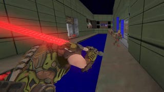 Doom 2 jako gra akcji TPP w modzie Eternal Slayer
