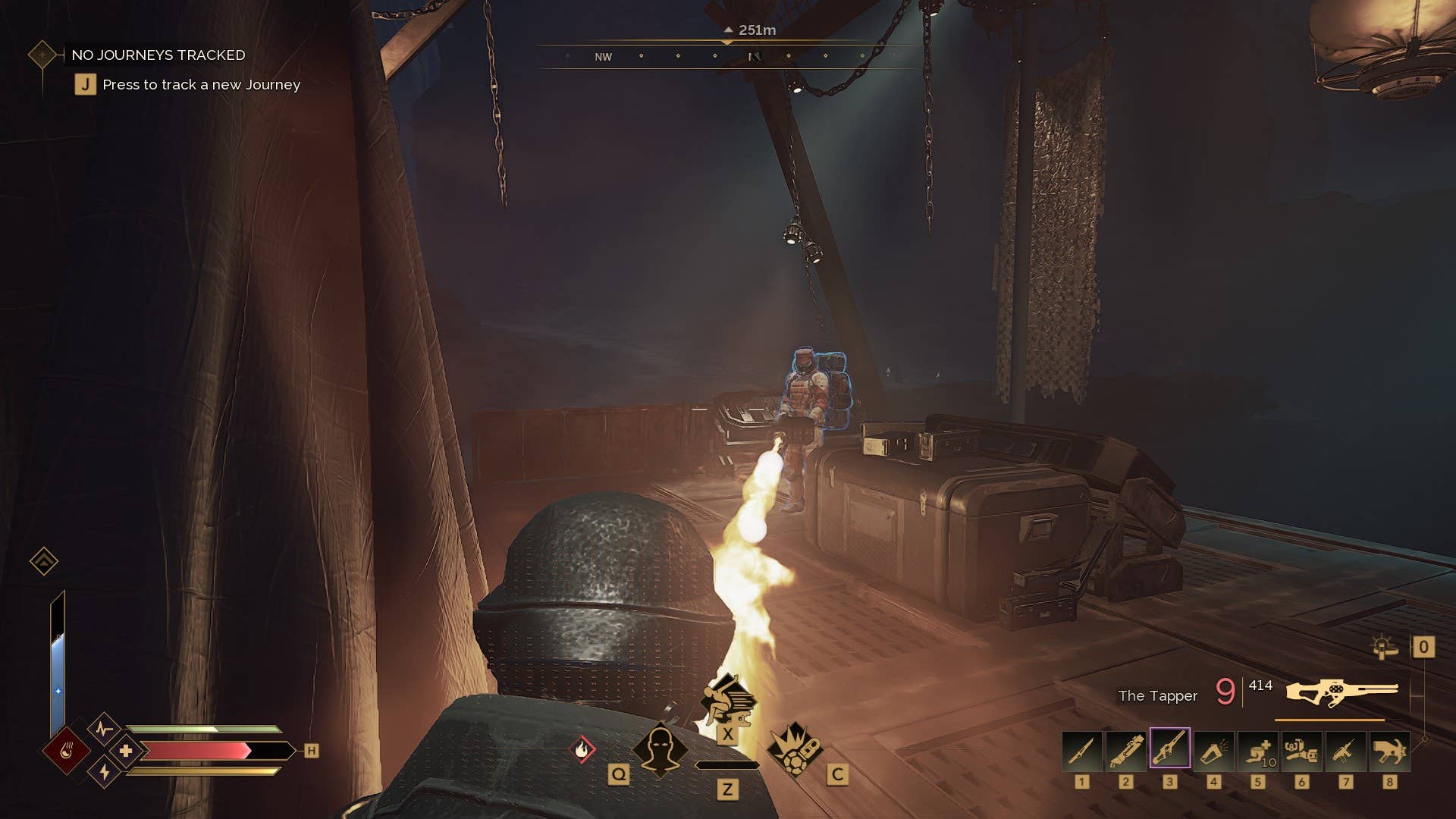 Dune Awakening flamethrower NPC