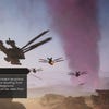 A squad of Ornithopters flies towards a spice blow in Dune: Awakening.