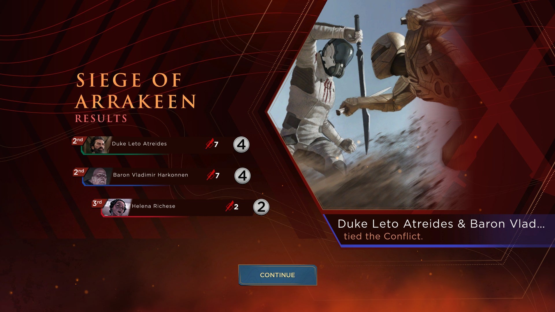 Siege Of Arakeen results in Dune: Imperium. - 6