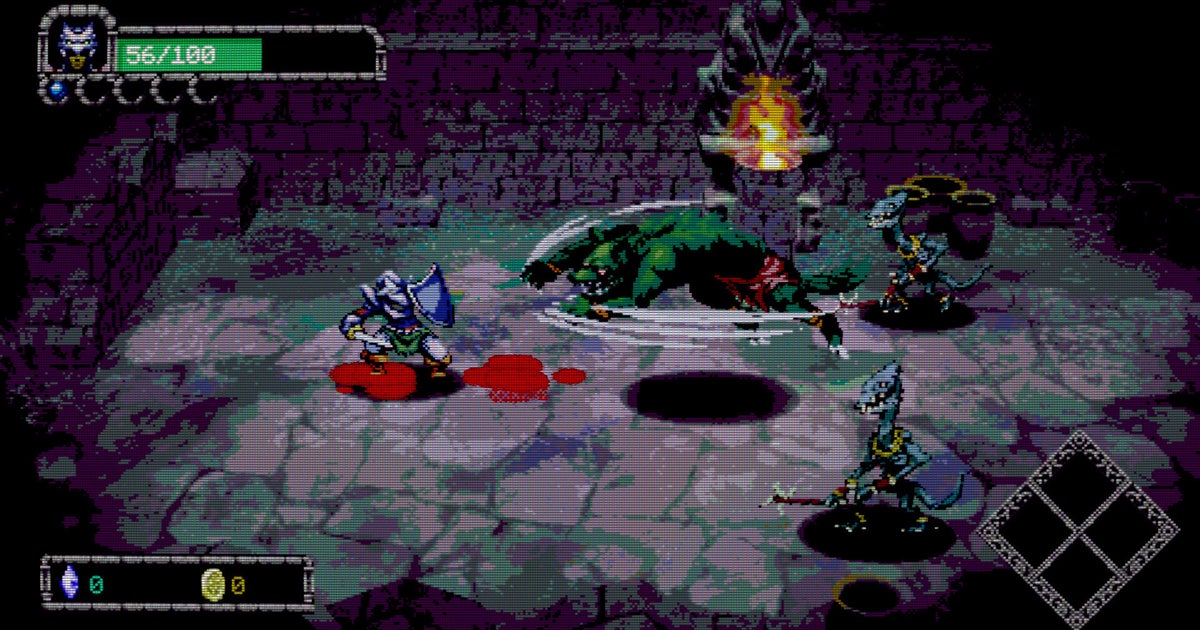 Dungeon Lurkers crunchy, grimey pixel art hides a metatextual secret beneath its roguelike, dungeon crawling veneers Dungeon Lurkers crunchy, grimey pixel art hides a metatextual secret beneath its roguelike, dungeon crawling veneers