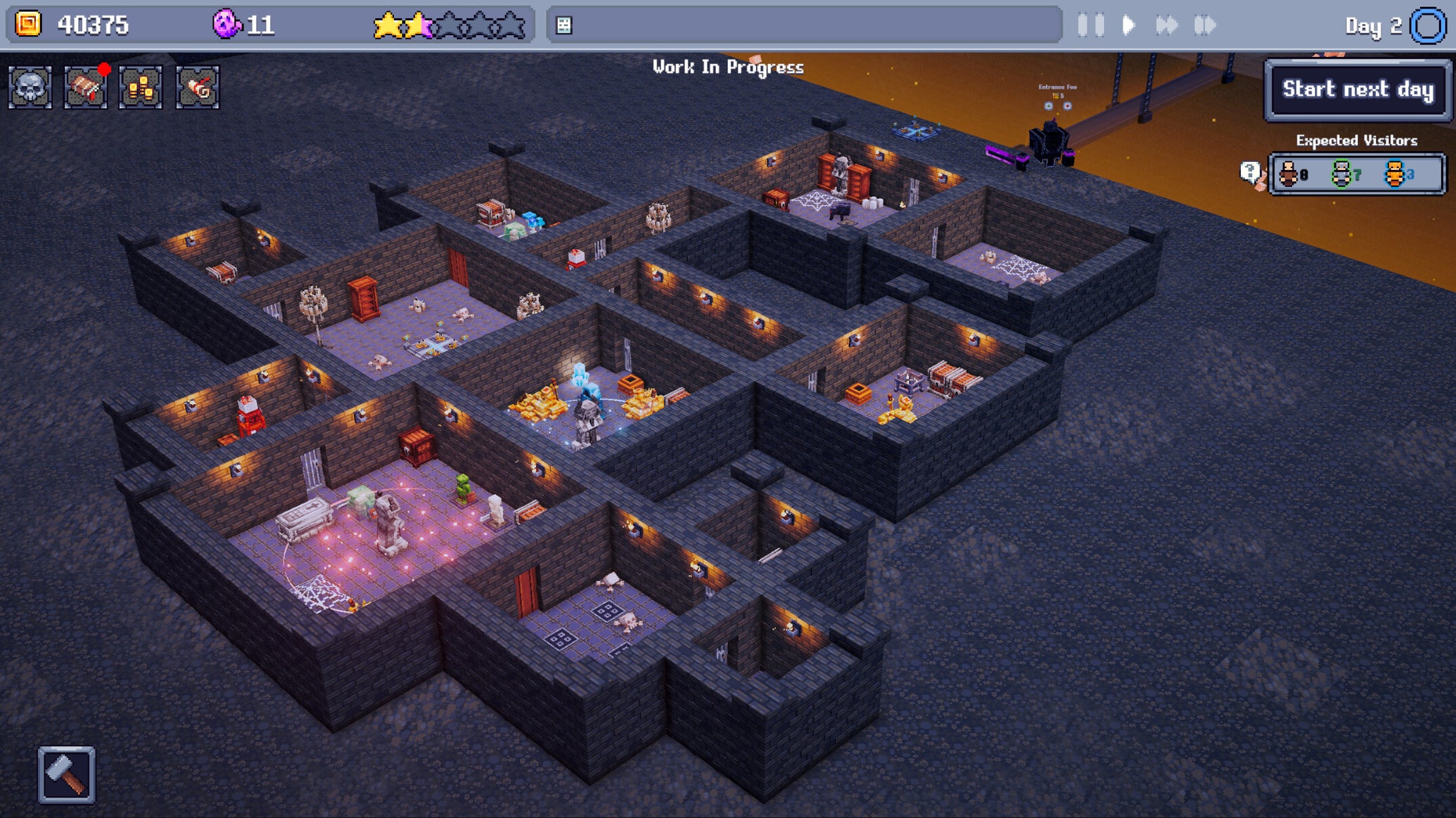 A dungeon in dungeon tycoon game Dungeon Tycoon. - 1