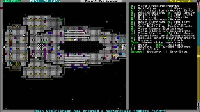 A ship in Dwarf Fortress