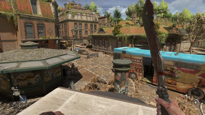 A Dying Light 2 screenshot showing the High Quality Raytracing graphics quality preset.