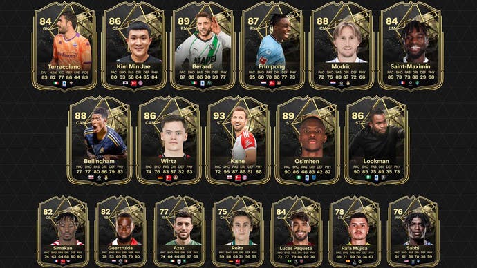 Some of the Ultimate Team cards and upgraded ratings that could feature in EA FC 24 Team of the Week 14.
