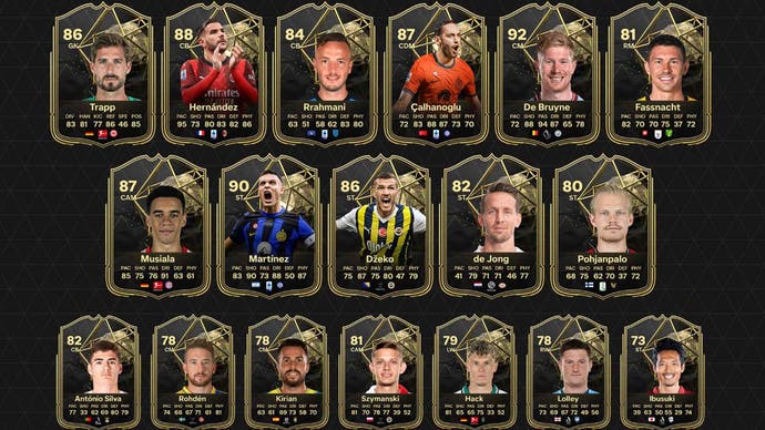 Cards predicted to feature in the EA FC 24 Team of the Week 18 squad.