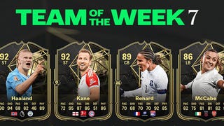 Some of the EA FC 24 Ultimate Team cards included in the Team of the Week 7 line-up.