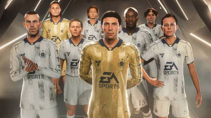 Select legendary players available as icons in EA FC 25, including Gareth Bale and Gianluigi Buffon.