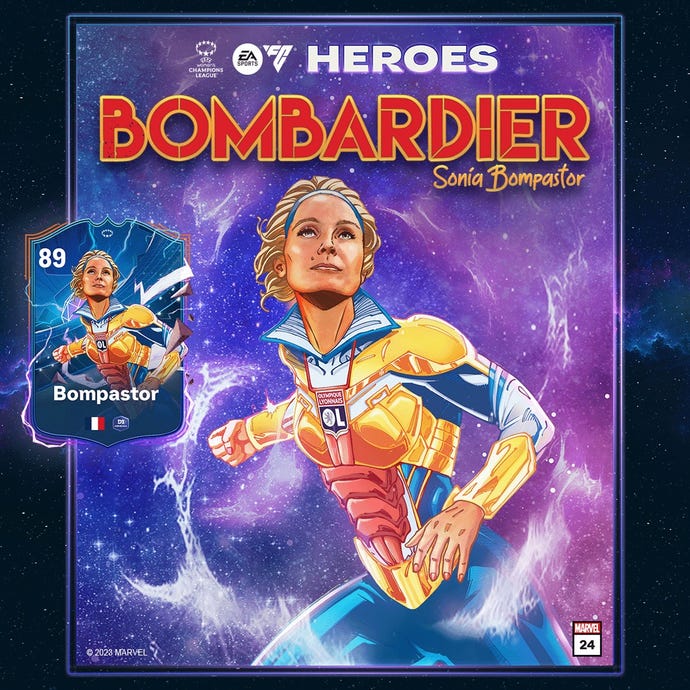Sonia Bompastor's Hero card in EA Sports FC 24 Ultimate Team