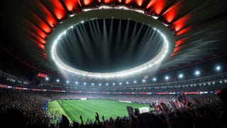 A stadium in EA Sports FC 24.