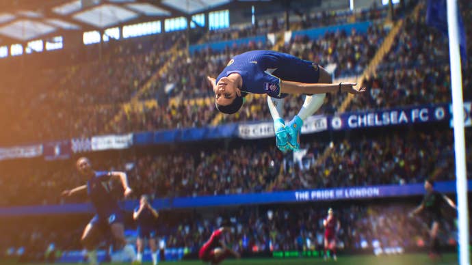 Chelsea’s Sam Kerr doing a backflip in EA Sports FC 24