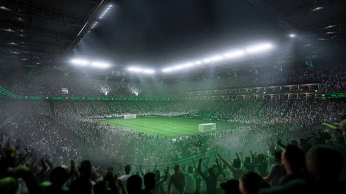 A stadium in EA Sports FC 25.