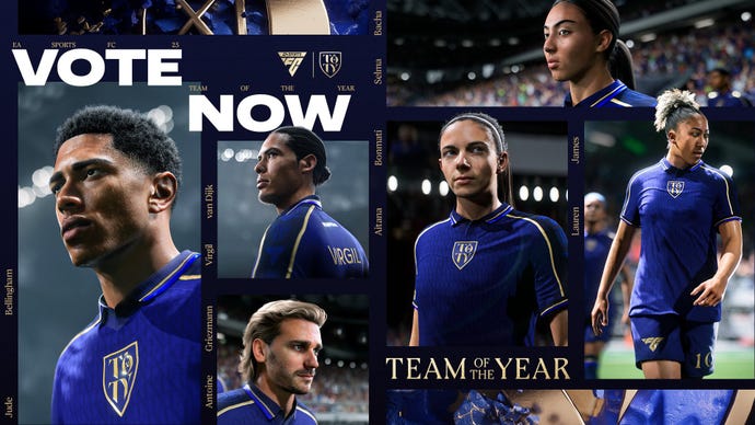Some players in Team of the Year kits in EA Sports FC 25.
