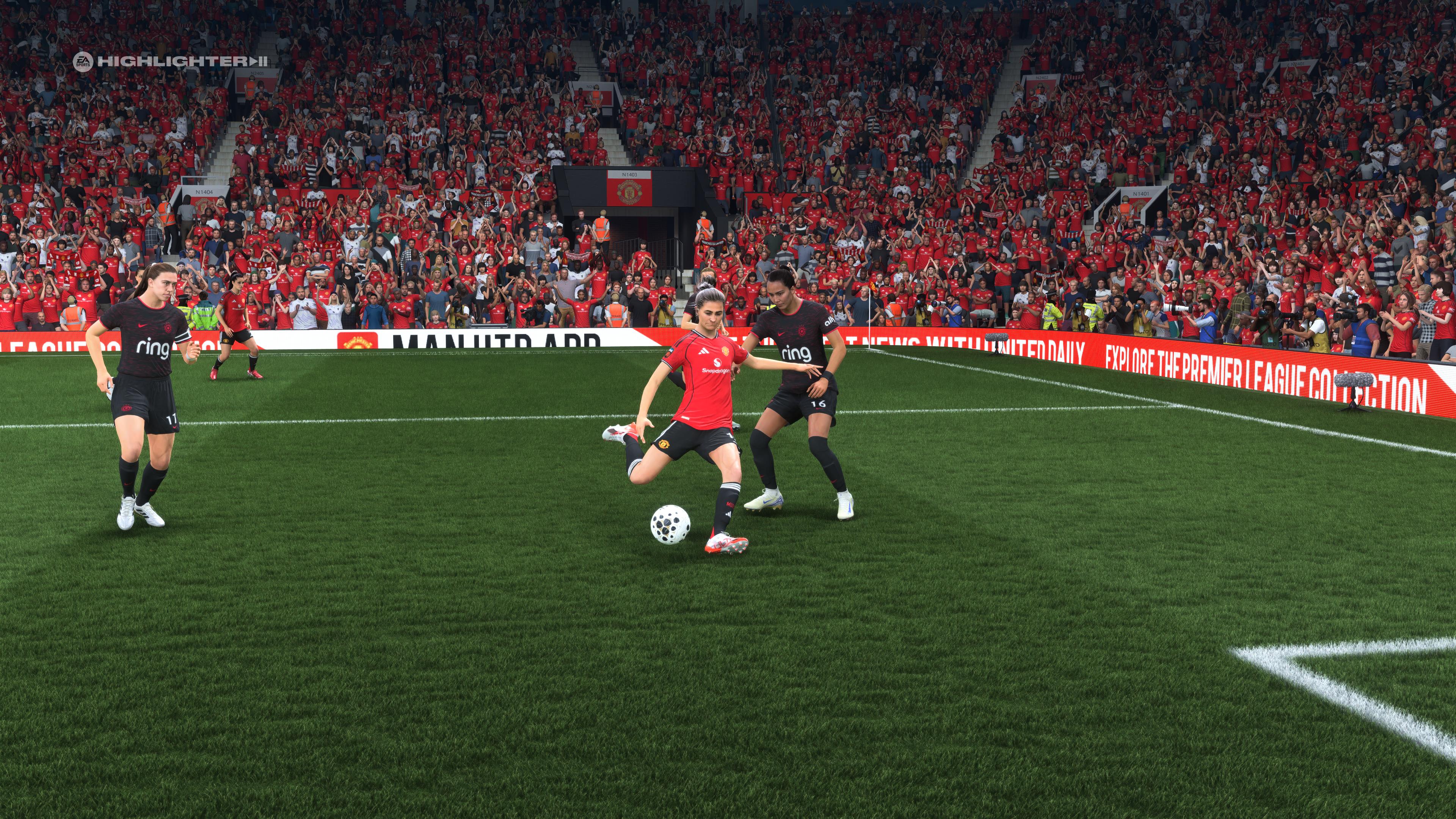 Fridolina Rolfo taking a shot in EA Sports FC 26. - 3