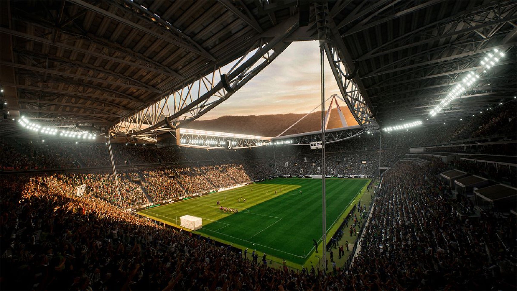 A stadium in EA Sports FC 24. - 1