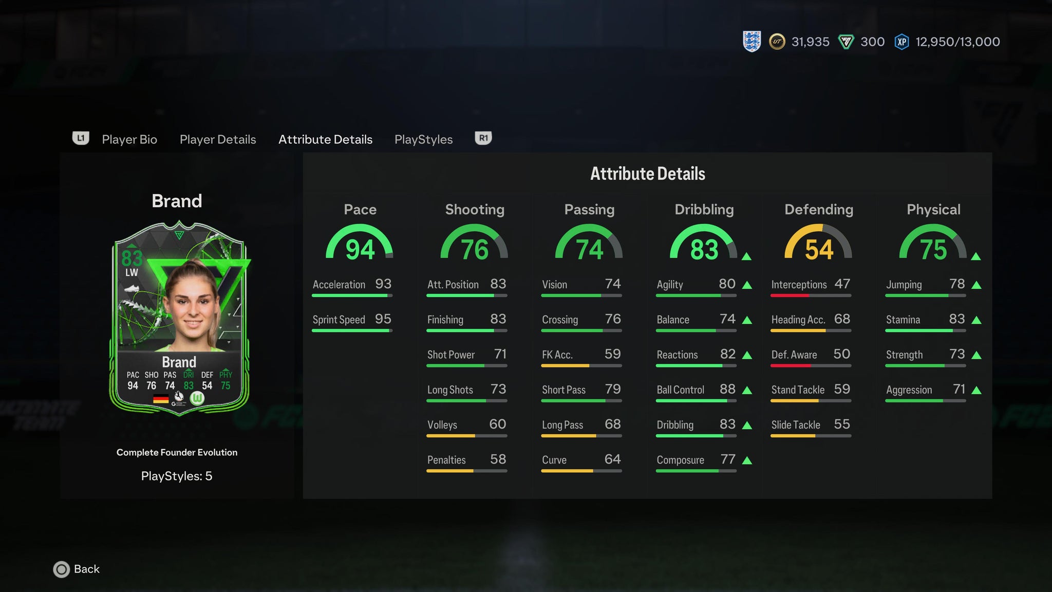 Jule Brand, one of the best players to use in the Founders Evolution in EAFC 24 - 3