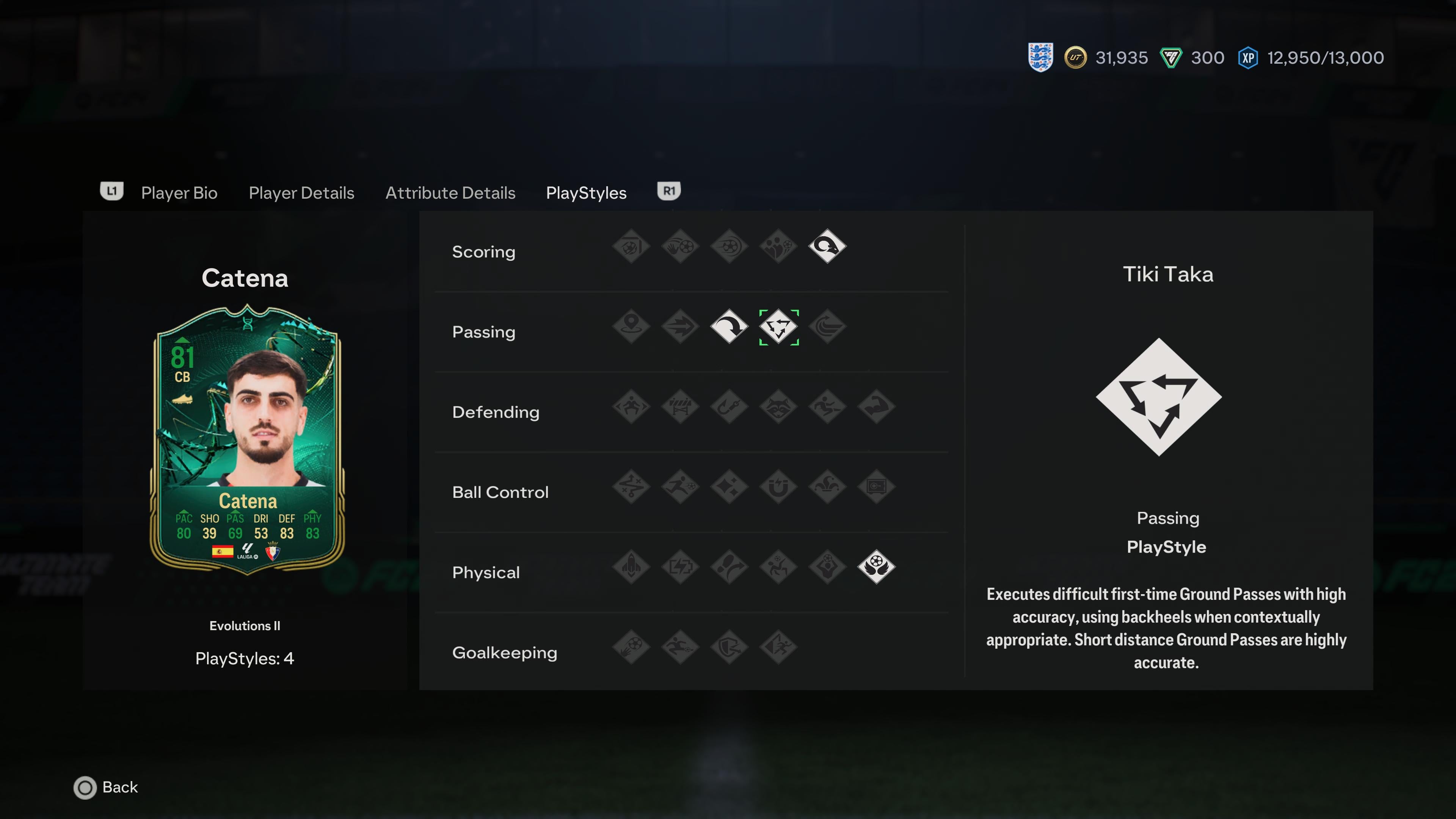 Alejandro Catena, one of the best players to use in the Pacey Protector Evolution in EAFC 24