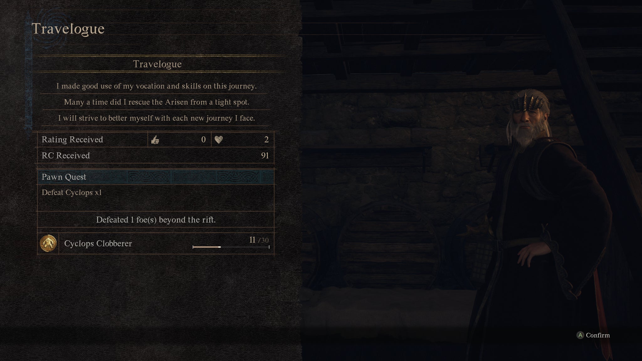 A pawn returns from beyond the rift in DD2. - 5