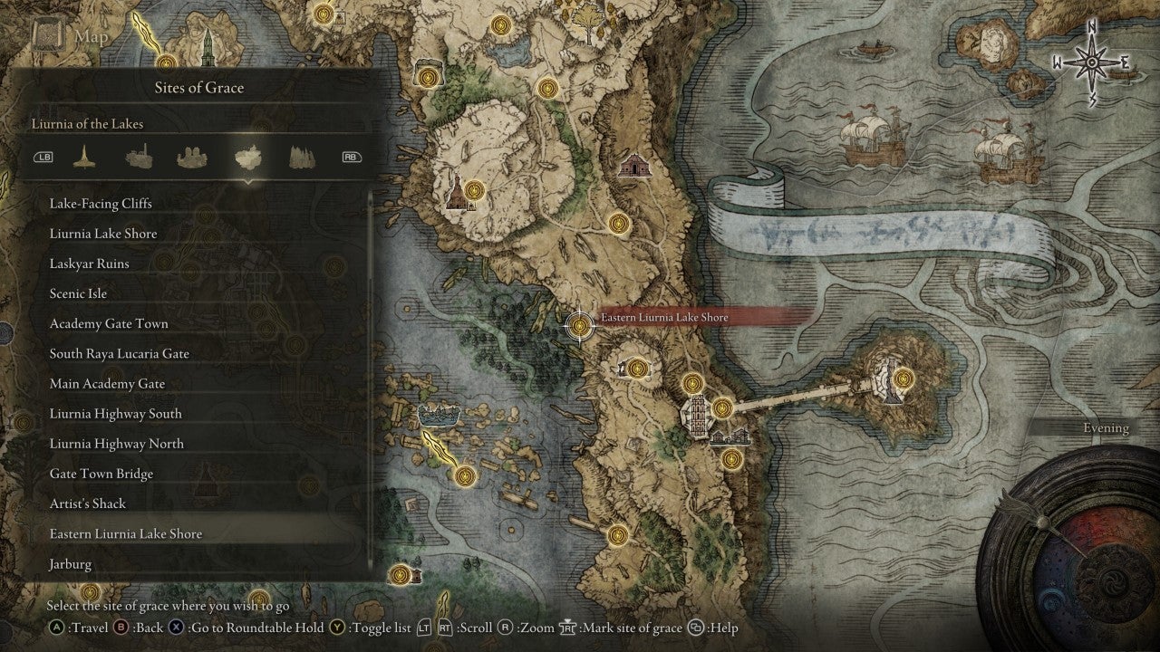 Eastern Liurnia Lake Shore Grace in Elden Ring