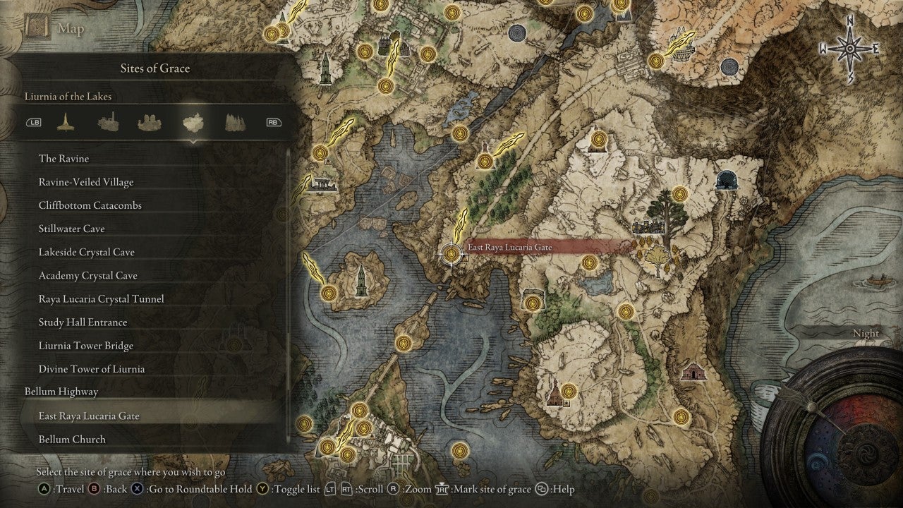 East Raya Lucaria Gate Grace in Elden Ring