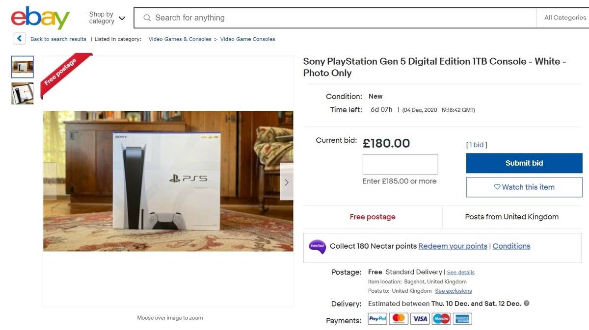 eBay issues warning to scammers selling photos of PS5s | Eurogamer.net
