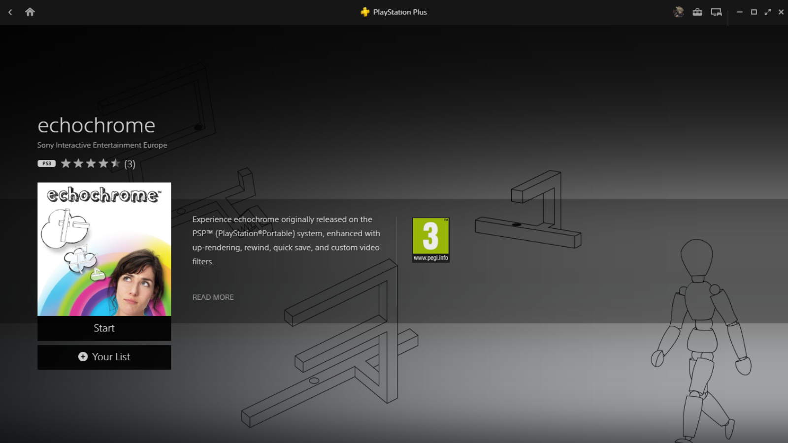 Echocrome PS Plus PC