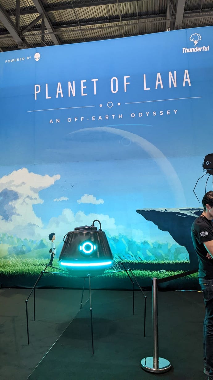 A photo of a cute UFO by Planet Of Lana's booth at EGX 2022.