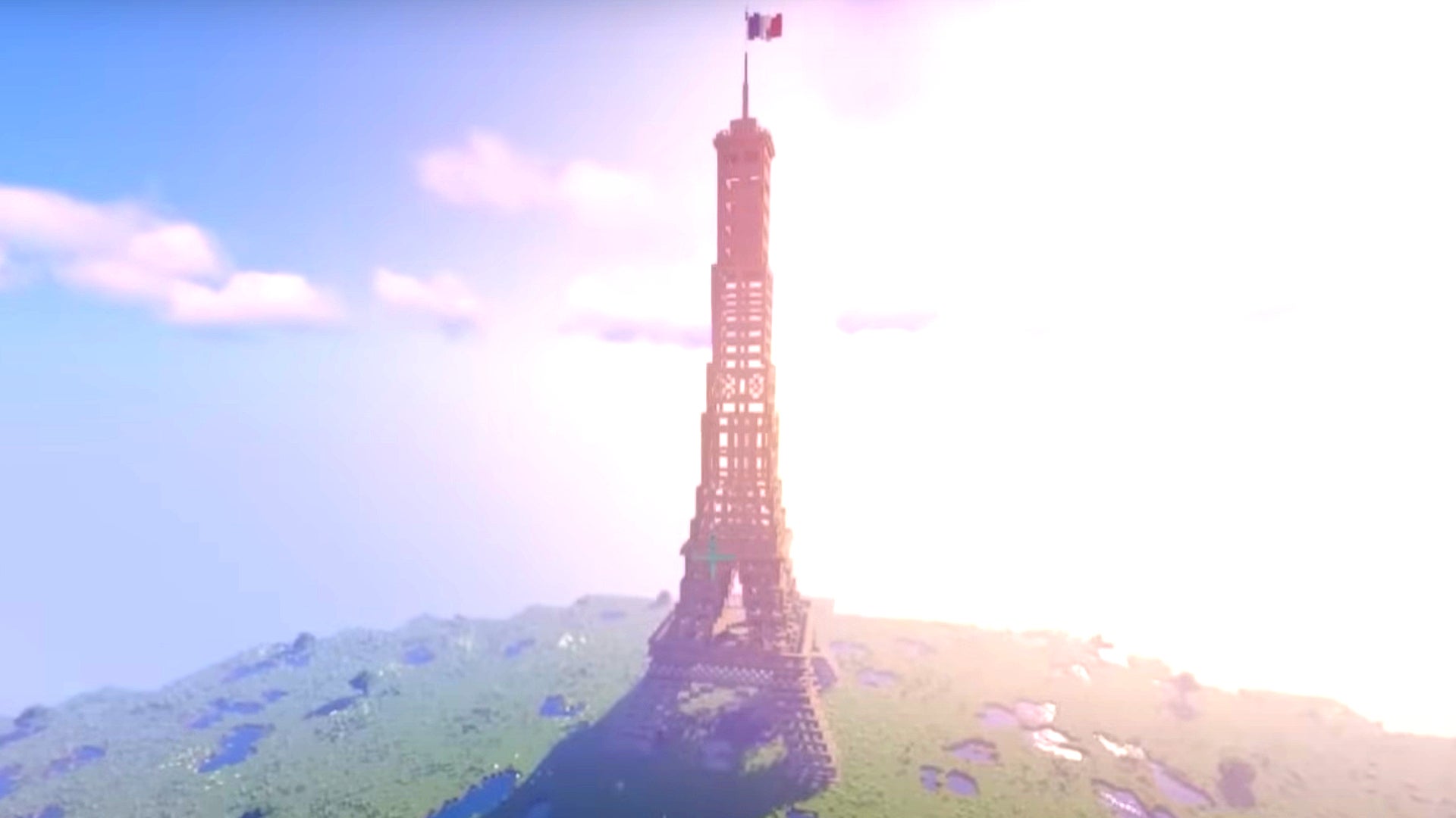 The Eiffel Tower, created in Minecraft by YouTuber The Error Gamer. - 8
